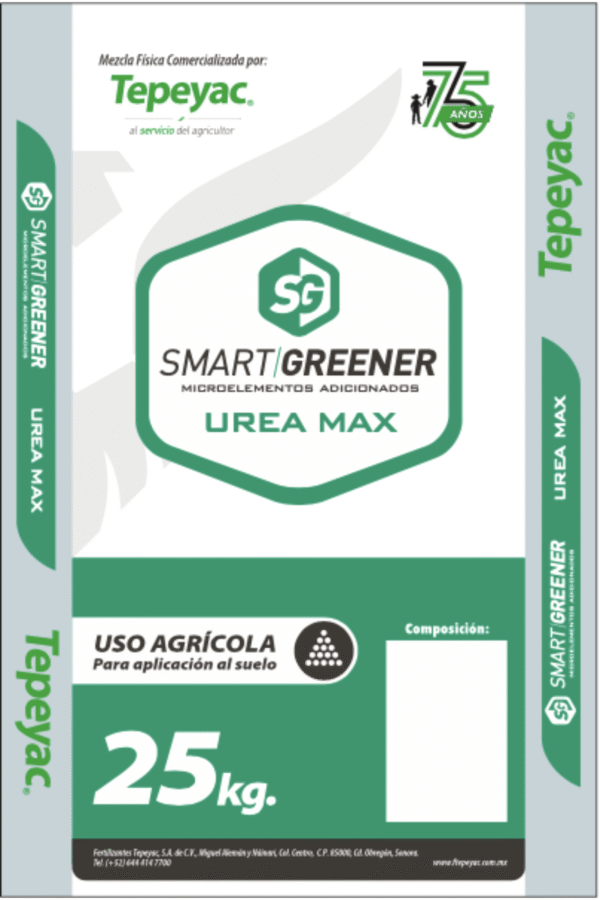 Costal 25 kg Tepeyac SMARTGREENER UREA MAX 75 AÑOS