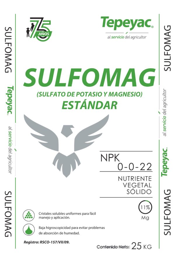 Costal 25 kg Tepeyac SULFOMAG ESTÁNDAR 50x75cm 75AÑOS