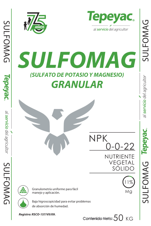 Costal 50 kg Tepeyac SULFOMAG GRANULAR 60x90cm 75AÑOS