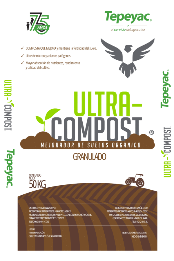 Costal 50 kg Tepeyac ULTRA COMPOST ESTÁNDAR  75AÑOS