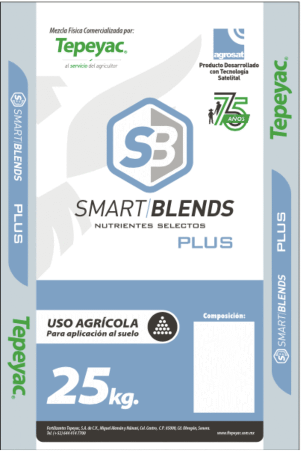 Costal 25 kg Tepeyac Smart Blends Plus Agrosat 75AÑOS
