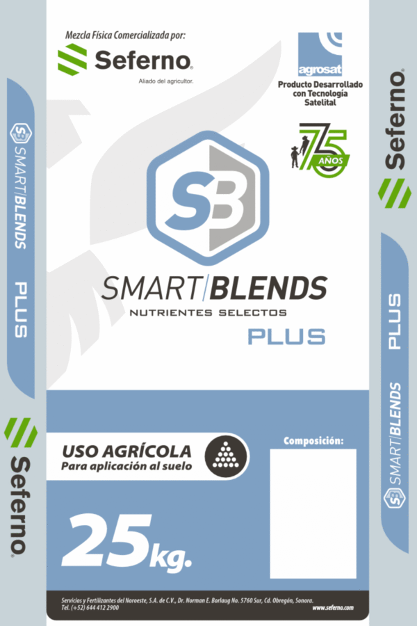 Costal 25 kg Seferno Smart Blends Plus Agrosat 75 AÑOS