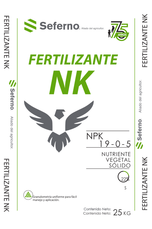 Costal 25 kg Seferno FERTILIZANTE NK 75 AÑOS