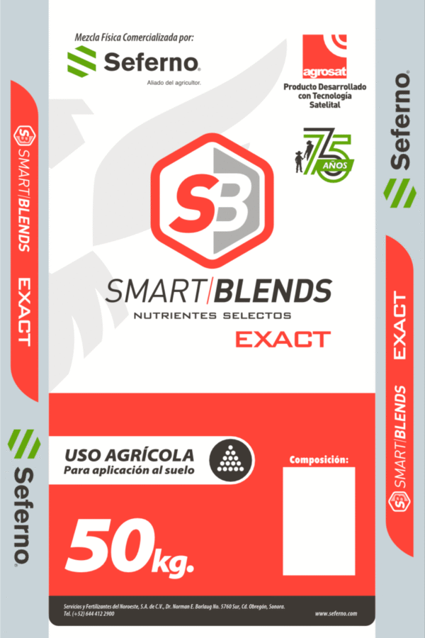 Costal 50 kg Seferno Smart Blends Exact Agrosat 75 AÑOS