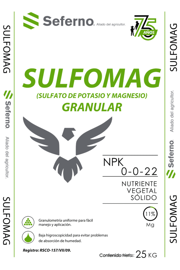 Costal 25 kg Seferno SULFOMAG GRANULAR 75 AÑOS