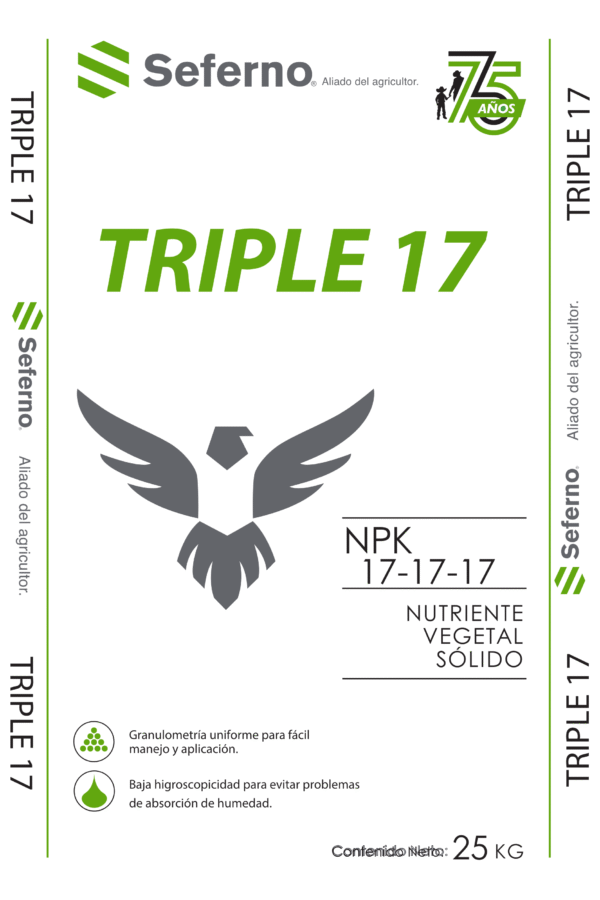 Costal 25 kg Seferno TRIPLE 17 75 AÑOS