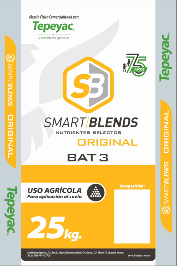 Costal 25 kg Tepeyac Smart Blends Original BAT 3 75AÑOS