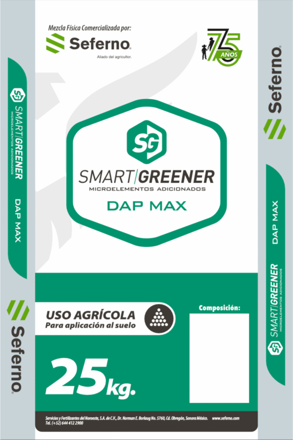 Costal 25 kg Seferno SMARTGREENER DAP MAX 75 AÑOS