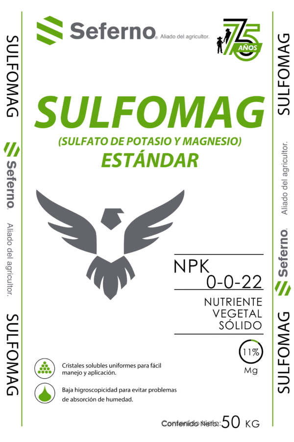 Costal 50 kg Seferno SULFOMAG ESTÁNDAR 75 AÑOS